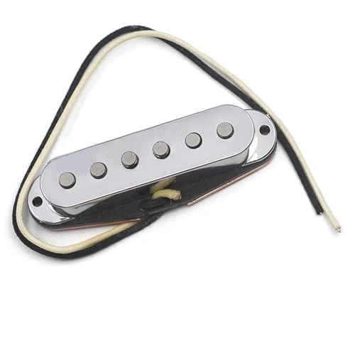 Gitarren-Tonabnehmer Gitarren-Steg-Tonabnehmer Imitieren Den Klang Des Brücken-Tonabnehmers Mit Versetztem Pol Und Schwarzem Basismagneten Für E-Gitarre (Color : Silver Cover)