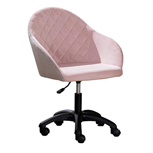 Drehbarer Schreibtischstuhl, Computerstuhl, ergonomischer Drehstuhl mit mittelhoher Rückenlehne, Bürostuhl, verstellbarer Schreibtischstuhl mit Samtpolsterung, Sitzhöhe: 42–52 cm, für Home-Office-St