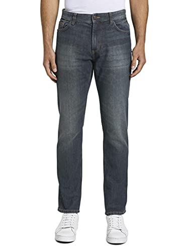 TOM TAILOR Herren Straight Leg Slim Jeans MARVIN, Blau (Mid Stone Wash Denim 10281), W33/L34 (Herstellergröße: W33/L34)