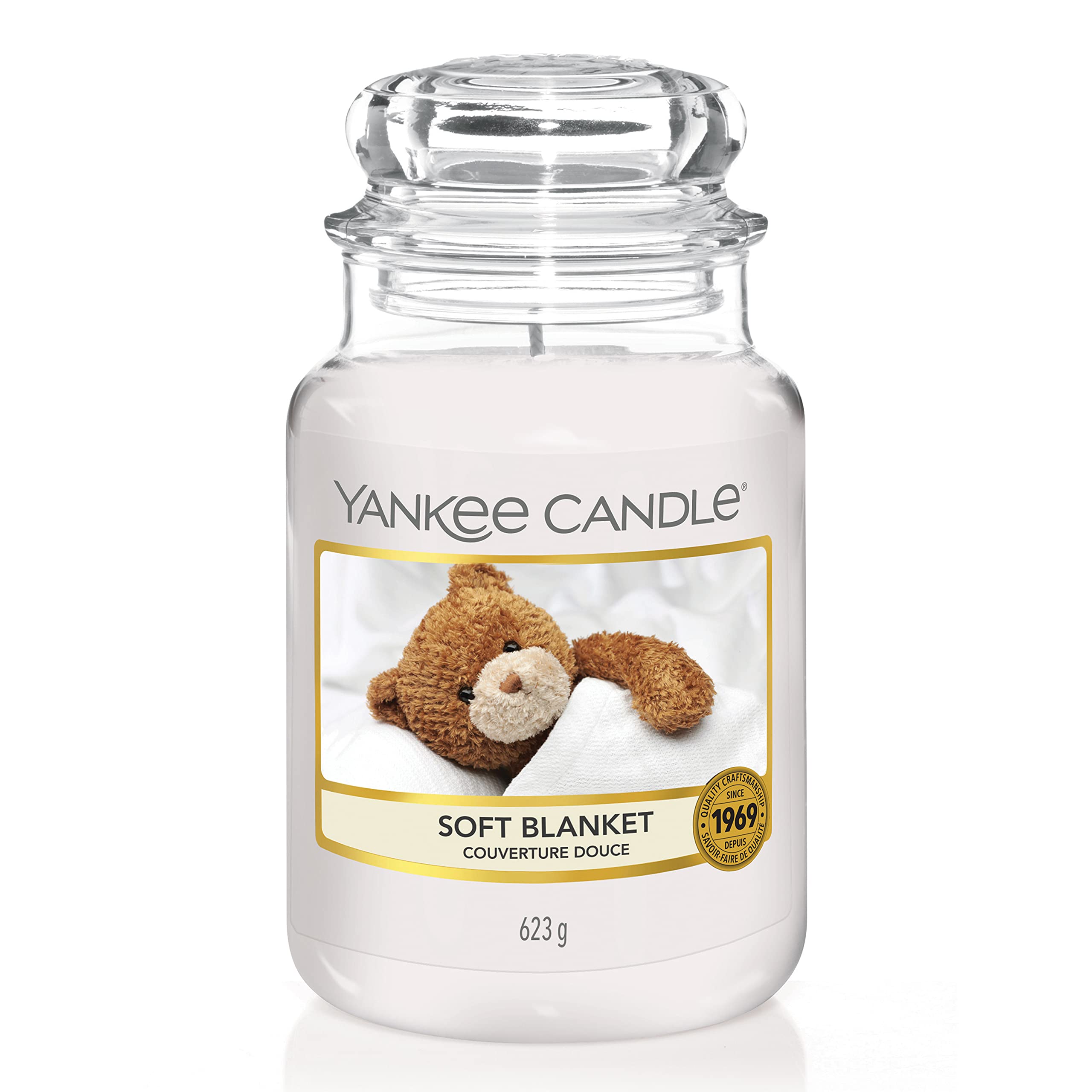 Yankee Candle Duftkerze im Glas (groß) | Soft Blanket | Brenndauer bis zu 150 Stunden