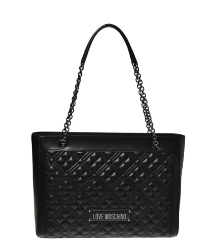 Love Moschino QUILTED TASCHE PU SCHWARZ GALV. GOLD, 000 - schwarz, Einheitsgröße