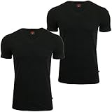 4 er Pack Levis 200SF V-Neck T-Shirt Men Herren Unterhemd V-Ausschnitt, Farbe:884 - Jet Black, Bekleidungsgröße:S