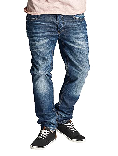 Cipo & Baxx Herren Jeanshose Basic Regular Fit Vintage Denim Jeans Hose Blau W36 L32