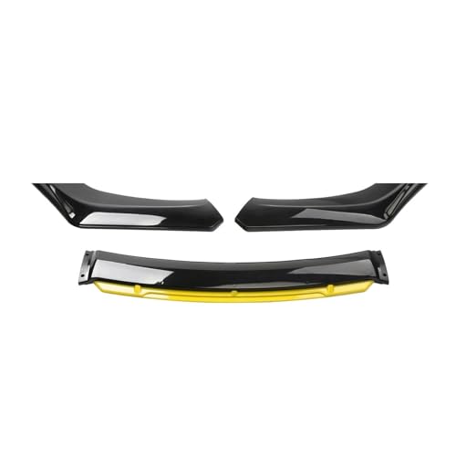 Splitter Universelle 3-teilige Frontschaufel Automobil 4-teilig Mit Frontlippe Die Die Vordere Stoßstange Umgibt Frontauto Frontstoßstangenlippe Body Kit Frontlippe(Black and Yellow)