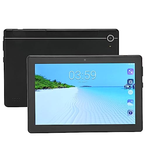 Garsent 8-Zoll-FHD-Tablet, 6 GB RAM, 128 GB ROM, Kleines Tablet, Octa-Core-Prozessor, 5 MP + 8 MP Kamera, 6000 MAh Schnellladung, Dual-Karte, Dual-Standby, 5G WLAN, GPS (Schwarz)