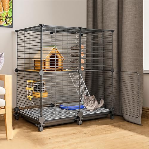 Katzenkäfig für den Innenbereich, Frettchenkäfig, Chinchillakäfig, Kleintierkäfige, Katzenhaus, DIY-Laufstall für Haustiere, Haustierkäfige für den Innenbereich für Katzen, Hasen,