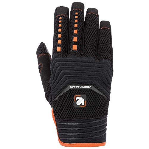 V Quattro Design Mx 18 Herren-Handschuhe, Schwarz/Orange, Größe M