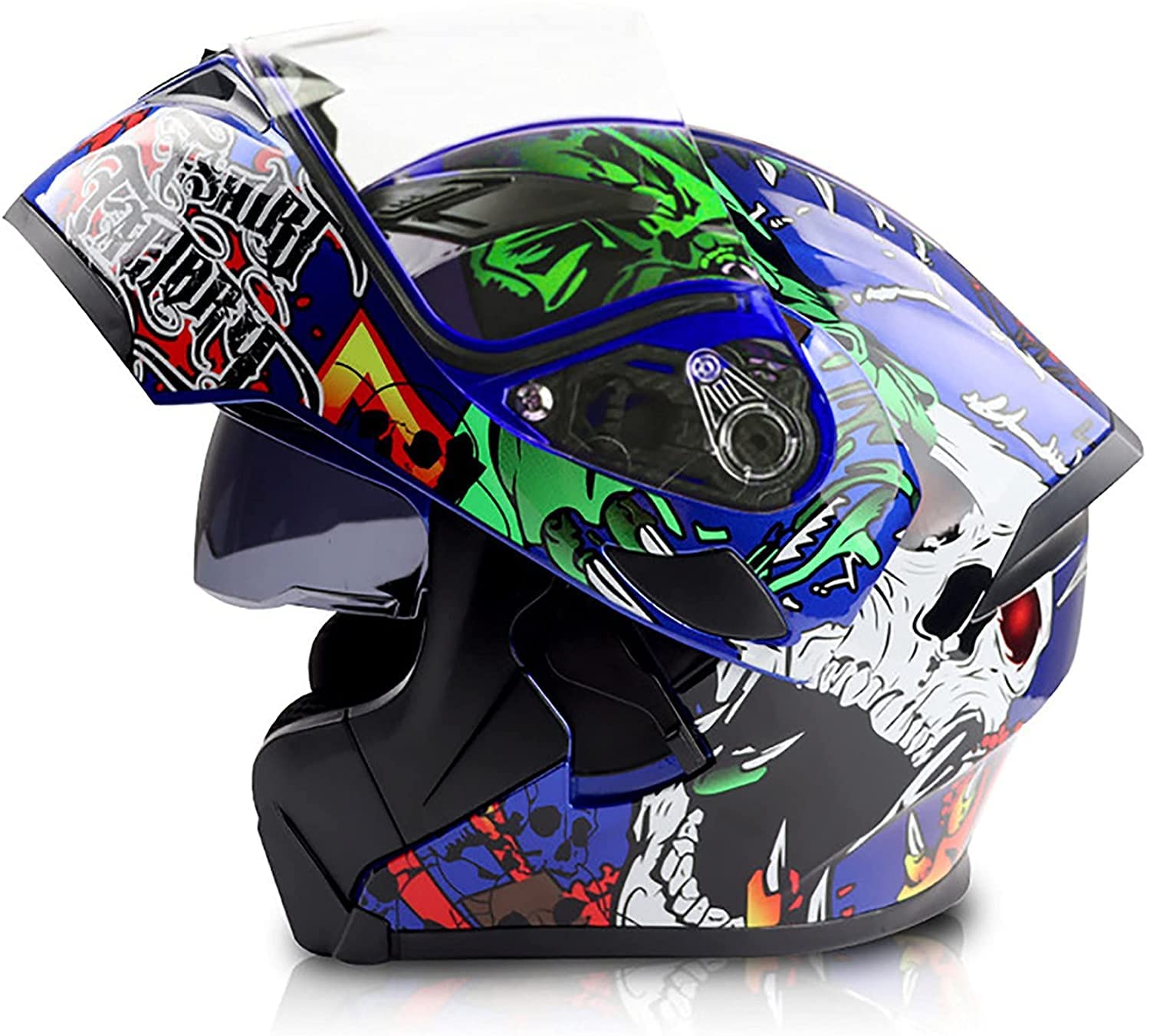 Motorradhelm Klapphelme Damen Und Herren,DOT/ECE-Zertifizierter Helme Erwachsene Motorrad Modularer Integralhelm Mit Doppelvisier Roller-Helm Mofa-Helm Scooter-Helm Sturzhelm