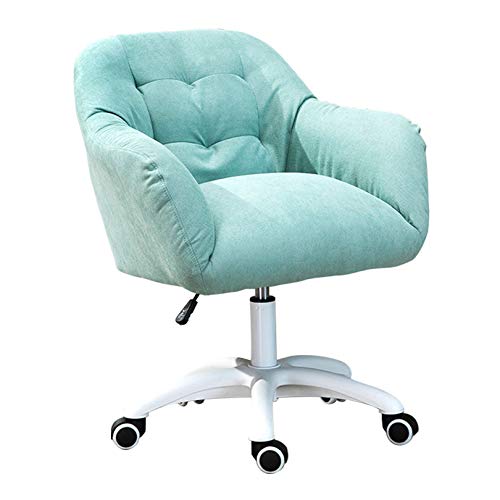 QYZUJIKL Drehbarer Schreibtischstuhl Home Comfort Drehstühle, ergonomischer Arbeitsstuhl mit Armlehne und Nylonfüßen, einfache Montage für Home-Office-Stuhl