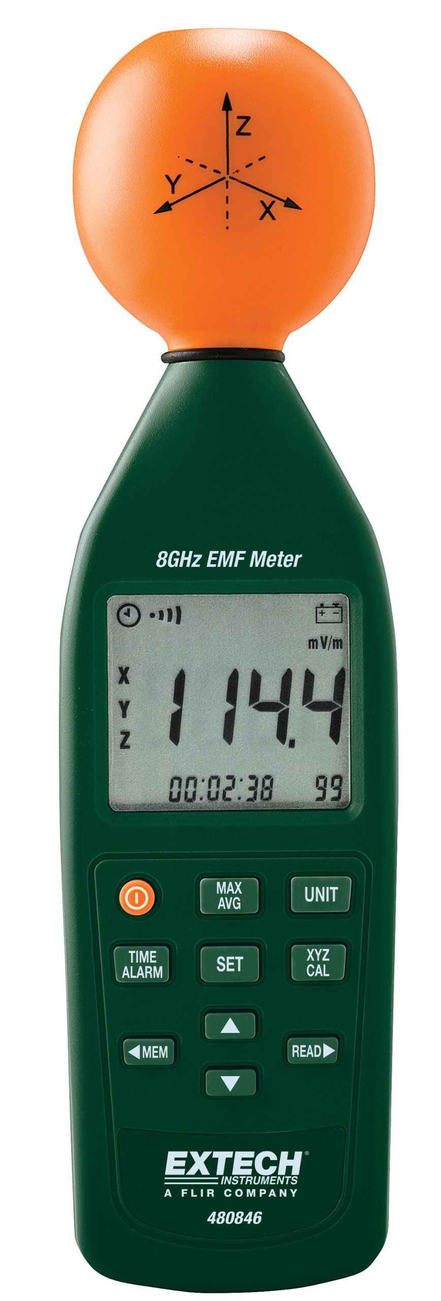 Extech 8GHz RF Electromagnetisches Feldstärkemessgerät, 1 Stück, 480846