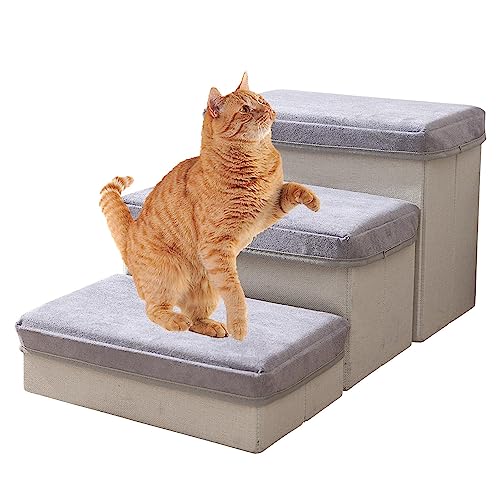 Pet Dog Car Steps, Outdoor Pet Dog Ladder, Non-Slip Ladder Sofa Chair Stair Portable Foldable Ladder, Pet Ramps for Dog and Cat, Dog Steps Pet Ladder Ramp Pet Ramp Stairs for Sofa Chair