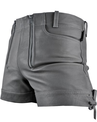 Bockle Kurze Zimmermann Lederhose Leder Short Gray Pants Oktoberfest, Size: W36/L32