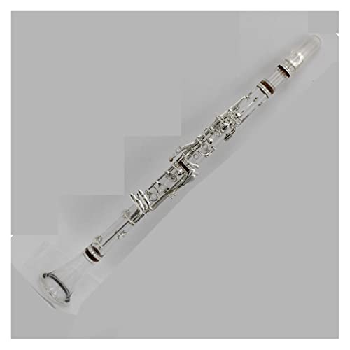 Klarinetten Acryl Transparente BB 17 Key Clarinet Silber Überzogene Schlüssel Standard Klarinette (Color : Silver plated keys)