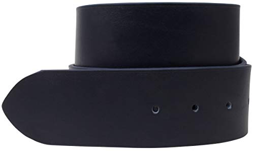 BELTINGER Wechselgürtel aus Vollrindleder ohne Schnalle 5 cm | Druckknopf-Gürtel für Damen Herren 50mm | Breiter Leder-Gürtel | Marine 95cm