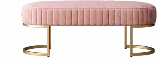 Schuhhocker für den Flur, gepolsterter Schuhhocker, Bank, Nachttischhocker aus Kunstleder, gepolsterter dekorativer Freizeitstuhlhocker für Wohnzimmer, Schlafzimmer, Fensterbank, Girlypink,