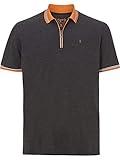 Charles Colby Herren Poloshirt Earl Pat dunkelgrau L - 52/54