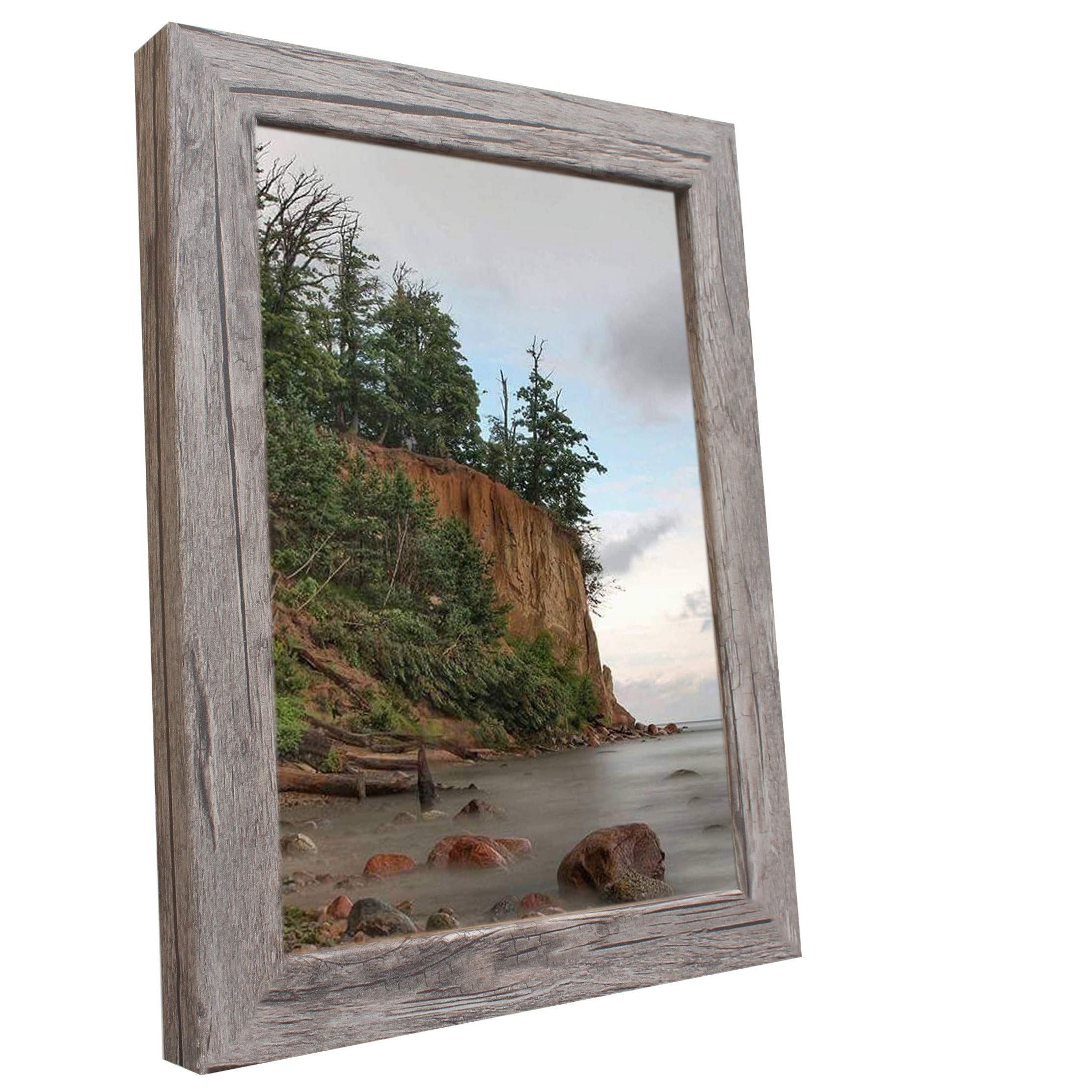 Bilderrahmen Fotorahmen 30x45 cm Olive bilderrahmen zum aufhängen MDF Picture Frames Farbe und 40 Verschiedene Größen wählbar ohne Passepartout Rahmen Malmo