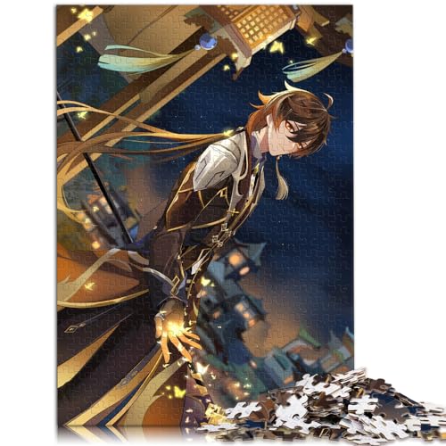 Puzzle für Genshin Impact, 1000-teiliges Puzzle für Erwachsene, Holzpuzzle, Spaß für Aktivitäten zu Hause, Geburtstagsgeschenk, Reisegeschenk, 1000 Teile (50 x 75 cm)