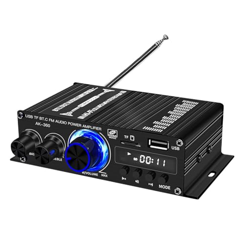 GOSIA AK360 Stereo Auto Verstärker, USB, verlustfreie Wiedergabe, 5.0 Radio-Verstärker, Bluetooth, HiFi-Soundverstärker