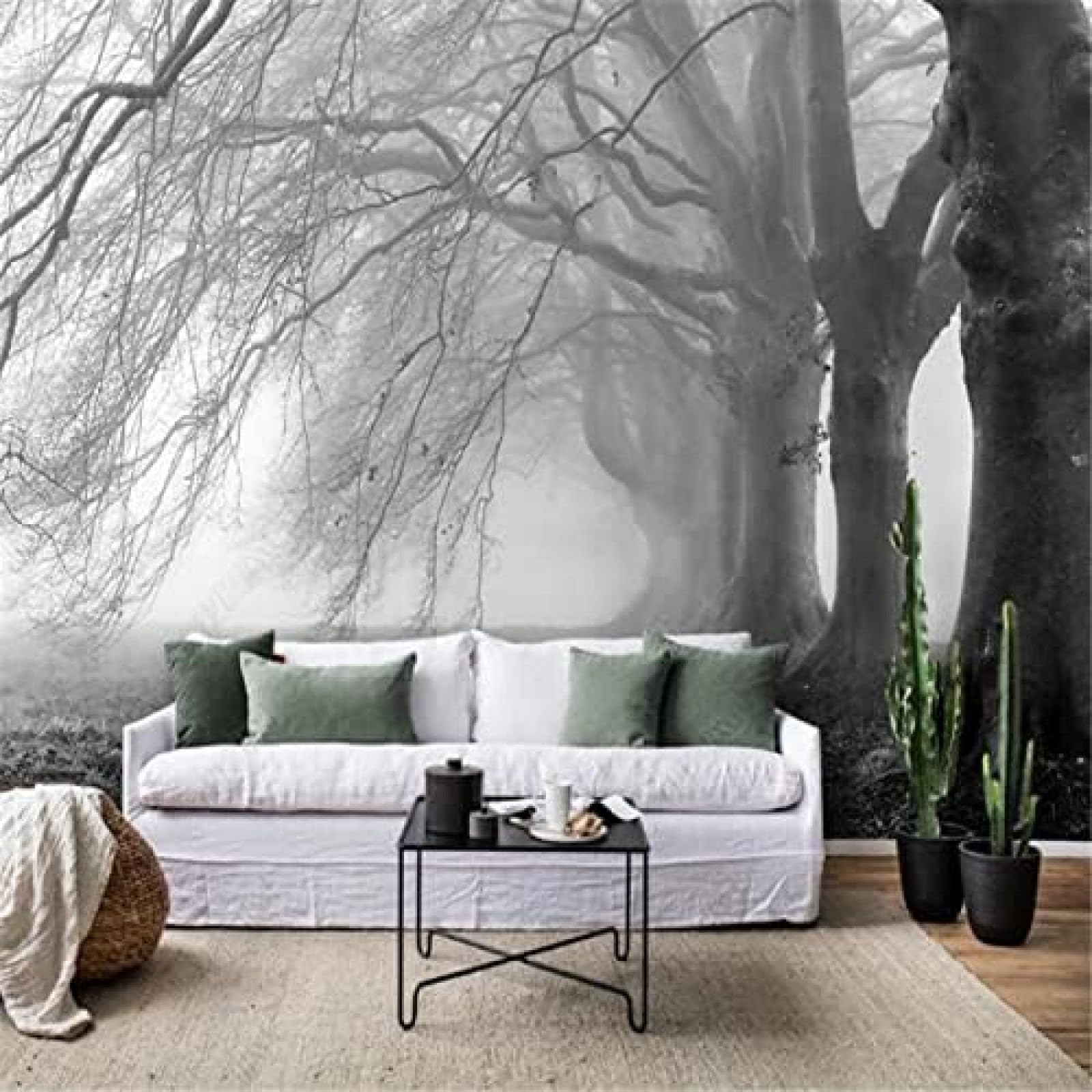 XLMING Einfacher Rustikaler Stil Großer Baum Wald 3D Tapete Wohnzimmer Sofa Schlafzimmer Esszimmer Home Dekoration Wand-250cm×170cm