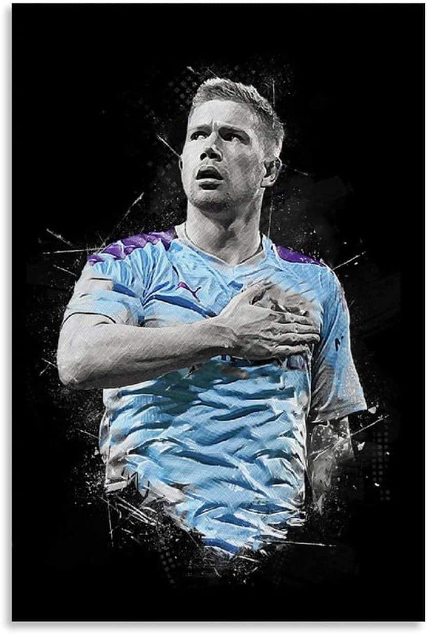 DIY 5d Diamant Malerei Kristall Strass Painting Manchester City Kevin De Bruyne und Foto Stickerei Bilder Kunst Handwerk FüR Erwachsene Und Kinder 11.8"x15.7"(30x40cm) Kein Rahmen