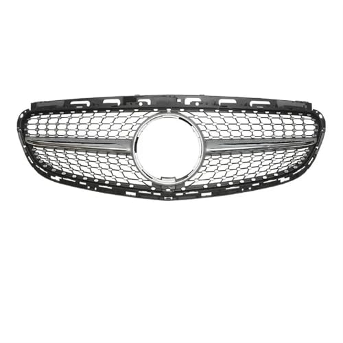 Frontgrills Für Benz E Klasse W212 2009-2015 GT Diamant Styling Grill Tuning Auto Vorderen Stoßfänger Kühlergrill Körper Front Bumper Grille(13-15 Diamond Silver)