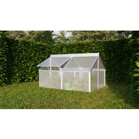 Vitavia Frühbeet 'Gaia Jumbo' 4 mm aluminiumfarben 83 x 72 x 119 cm