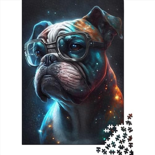 Boxerhund-Holzpuzzle für Erwachsene und Jugendliche von Art Jigsaw Puzzles für Erwachsene, 500 Teile, Spielspielzeug für Erwachsene, Familienpuzzle, Geschenk (Größe 20,47 x 14,96 Zoll)