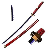 Skyward Blade Holzschwert Roronoa Zoro Katana, Anime Original Texture japanische Samurai Spada Kitetsu Katana für Cosplay-Kollektion 40 Zoll