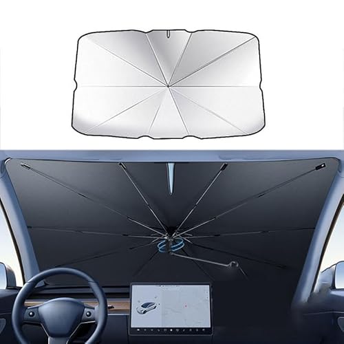 Auto Sonnenschutz Frontscheibe, für Peugeot Partner II Tepee 2008-2012 UV-Schutz Auto Falten Sonnenblende Reflektierende Hitzeschutz Universelle Auto Innen,S（65 * 125cm）