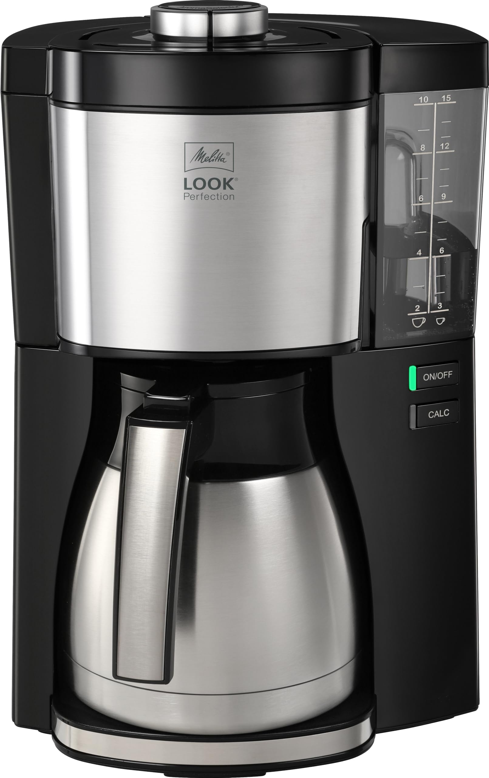 Melitta Look Perfection - Filterkaffeemaschine - mit Thermokanne - Tropfstopp - 10 Tassen - Schwarz (1025-16)