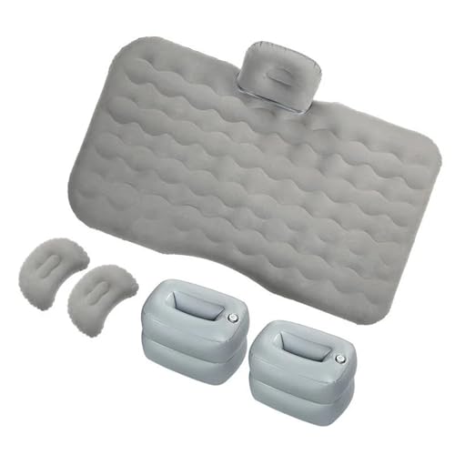 GLILAR Auto Luftmatratze Auto Split Luftmatratze Auto Reisebett Aufblasbares Bett Klappbar SUV Limousine Heckauspuffmatte Bett Autozubehör Universelle Tragbare Isomatte(Gray)