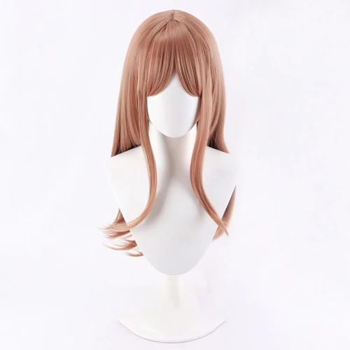 WCCNKK Anime Cosplay Perücke, Bang Dream It's Mygo Soyo Nagasaki Perücke, Orangefarbenes, 70 Cm Langes, Glattes Haar, Mit Perückenkappe, Für Party Alltag Halloween Perücke Cosplay