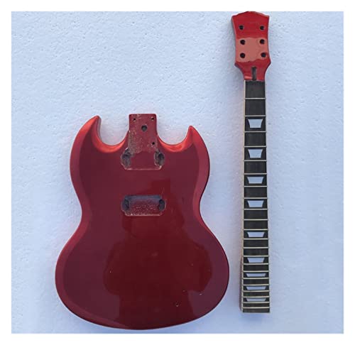 Gitarrenkörper Crimson Electric Gitarre Körper Und Hals DIY. Mit Nackenplatte Ohne Hardwares Gitarrenkörper