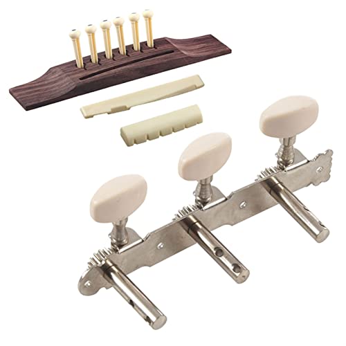 Gitarren Stimmwirbel 6 stücke Bridge Pins/Sattel/Nut Abalone Punkte mit 2 stücke Acoustic Classic Gitarre Set Tuning Pegs Keys Machine Köpfe Tuner