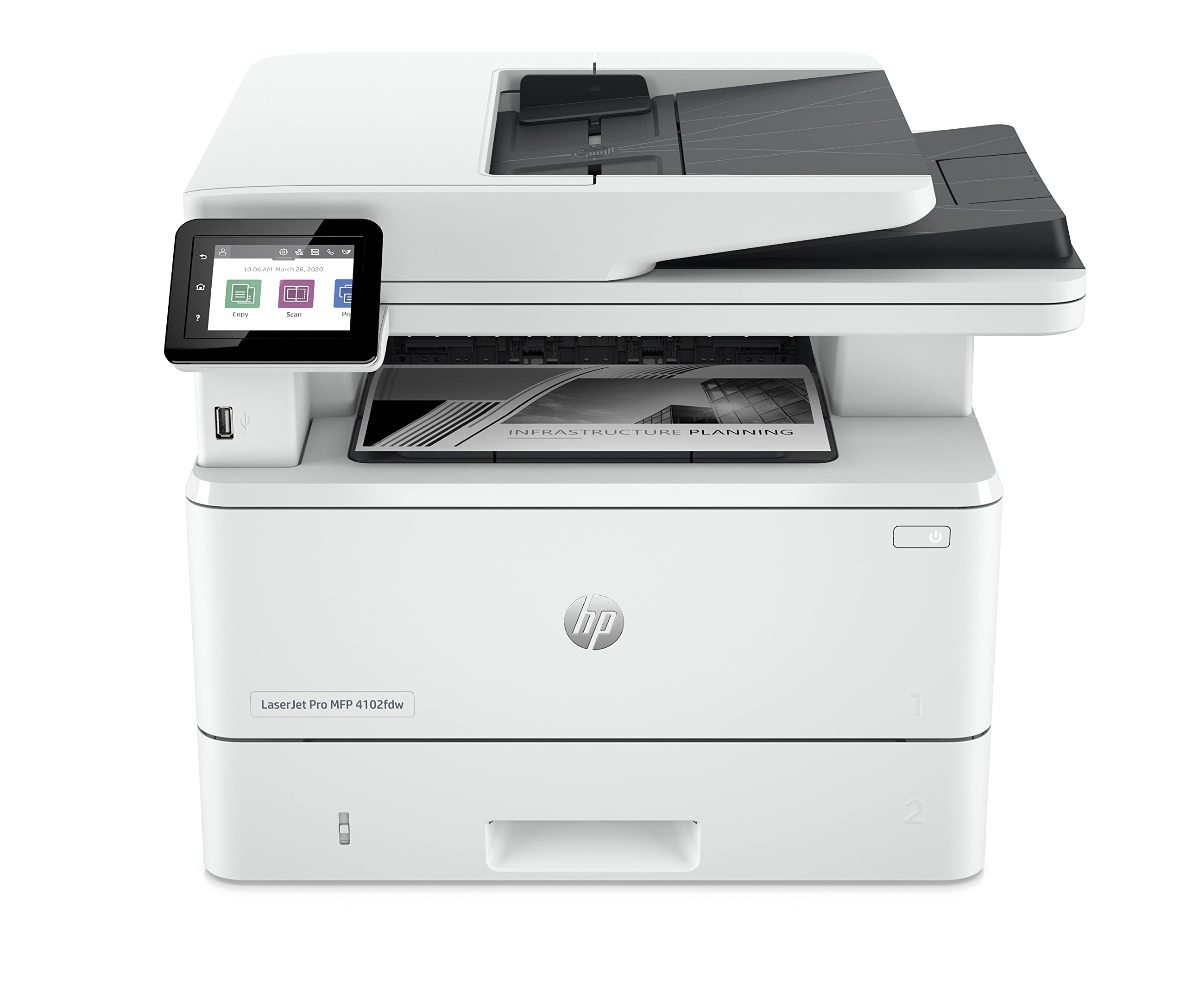 HP LaserJet Pro MFP 4102fdw Multifunktions-Laserdrucker, 40€ Cashback, WLAN, Fax, Automatischer beidseitiger Druck, Hohe Druckgeschwindigkeit, Bis zu 80.000 Seiten pro Monat, HP Wolf Pro Security