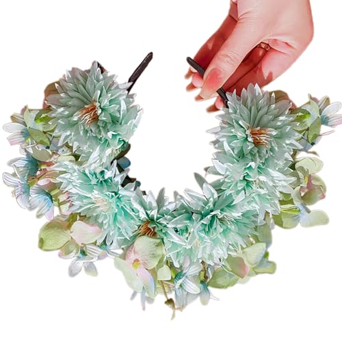 Braut-Girlanden, Blumen-Haarband, Haarband für Mädchen, Seidenkopf-Reifen, Haar-Accessoire, bunte Blumen, Kopfschmuck