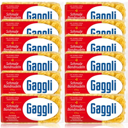 Gaggli Bandnudeln schmal pasta nudeln 250 gramm x 12 Stück