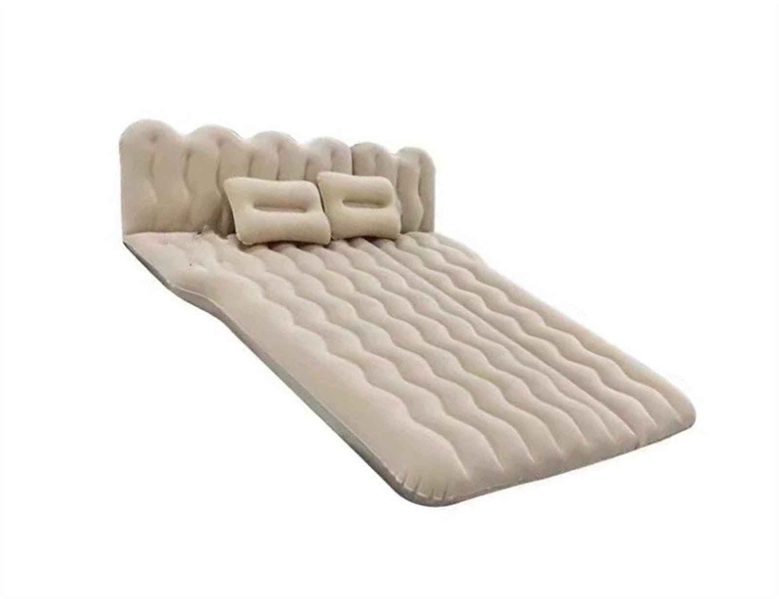 GLILAR Auto Luftmatratze Auto Reisebett Automatische Luftmatratze Kofferraum Isomatte Aufblasbare Rückenlehne Für Sitz Luftbetten Außenkissen Camping Sofa Autozubehör(Beige)