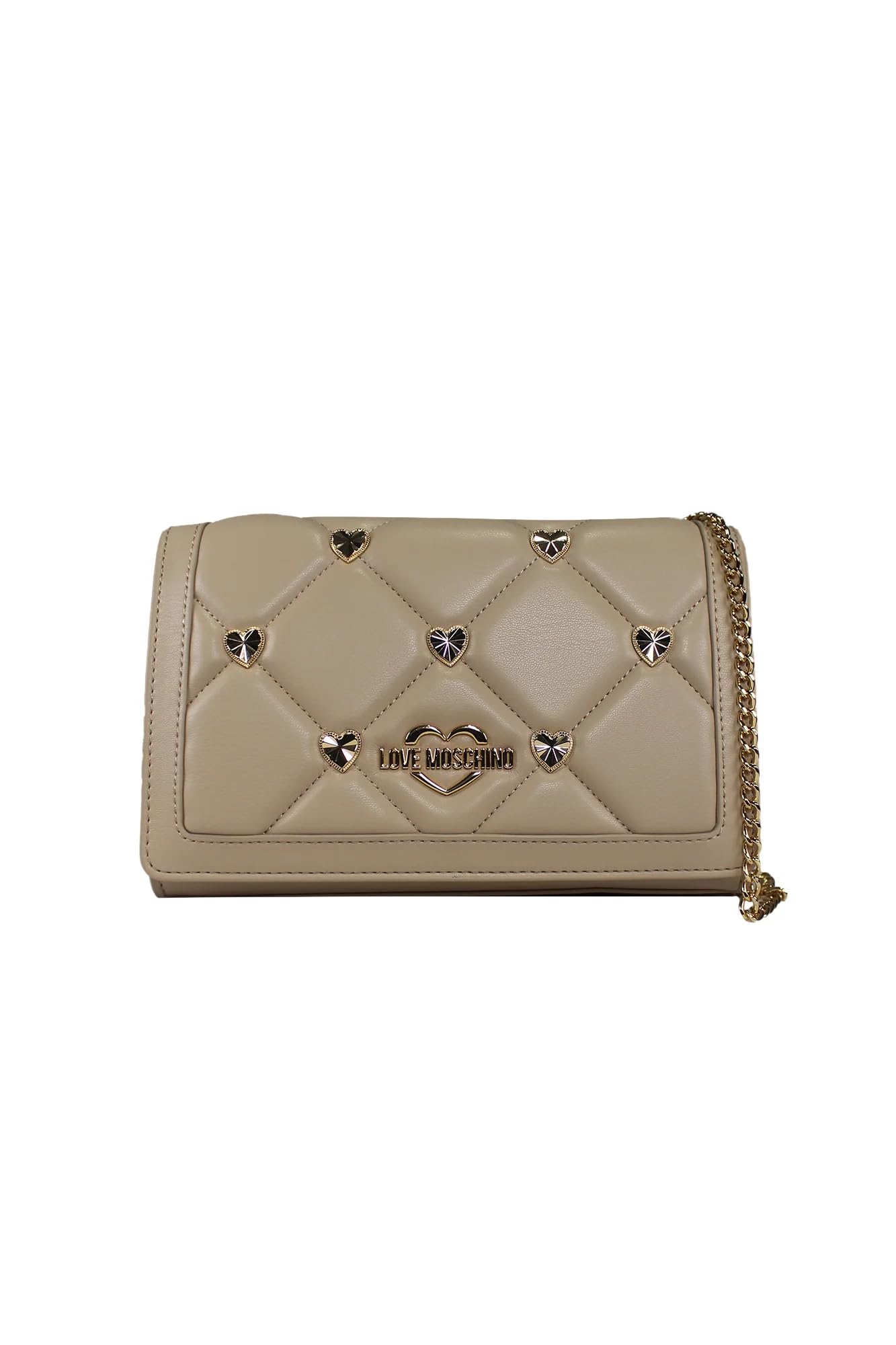 Love Moschino Damen Schultertasche, cremefarben