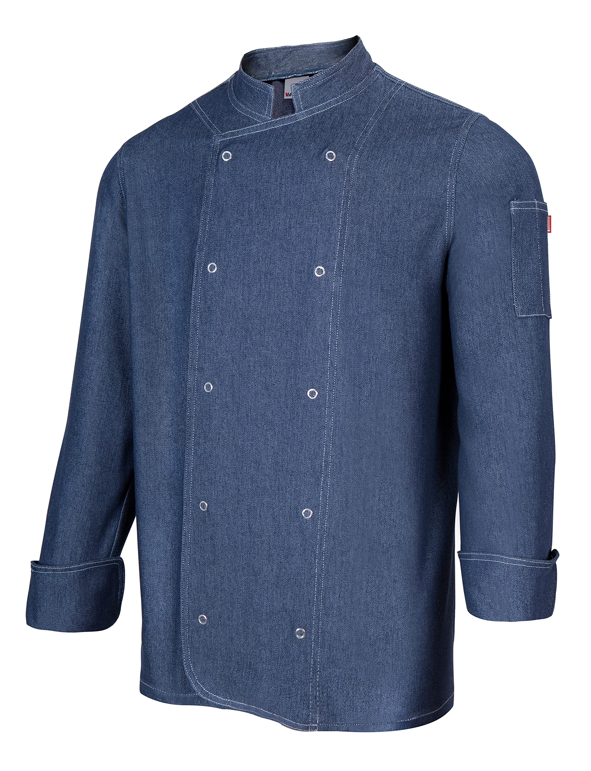 Velilla 405207 Denim Küchenjacke mit Automatik, Dark Denim, Größe S