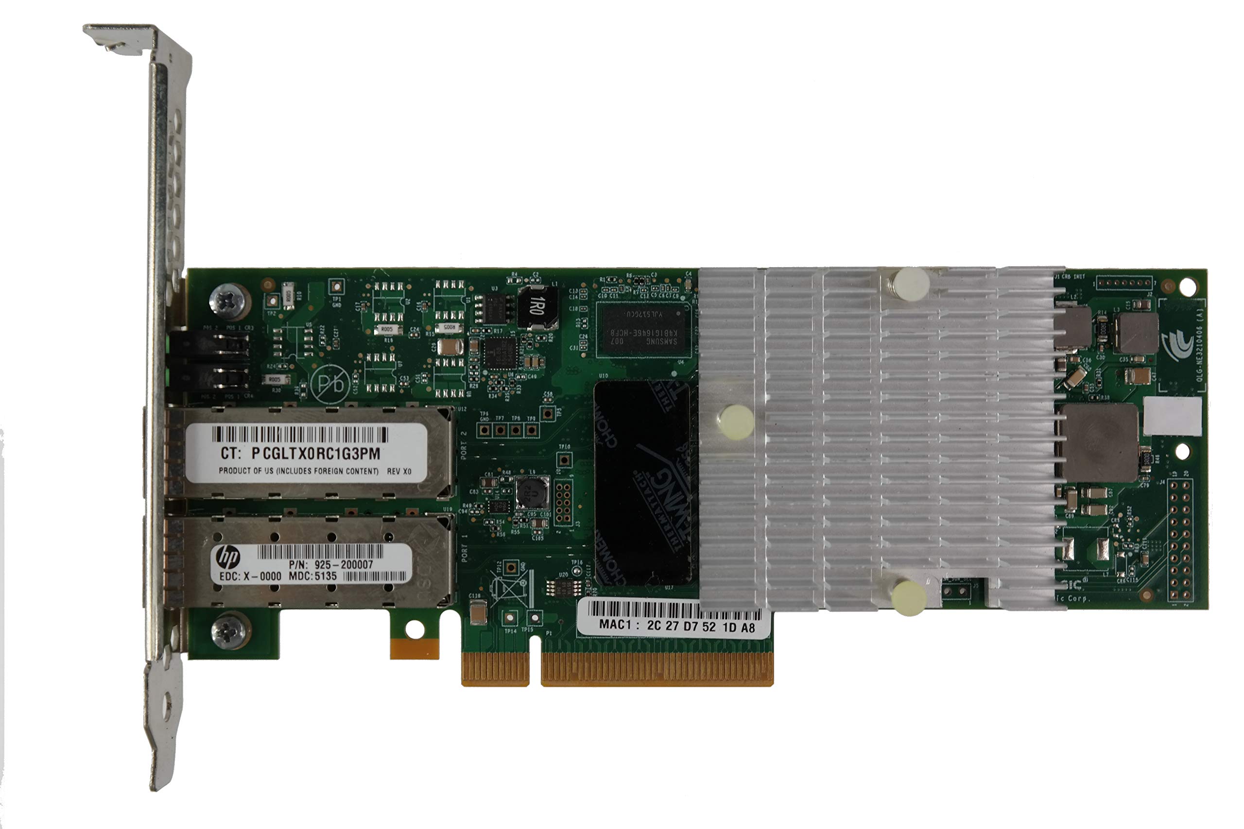 Hpe QLE8242 925-200007 3PAR StoreServ PCIe Dual Port 10GB iSCSI FC QR487A 683237-001 mit Standard-Halterung