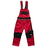 Engelbert Strauss Kinder Latzhose e.s. image, Farbe:rot/schwarz, GröÃŸe:146/152