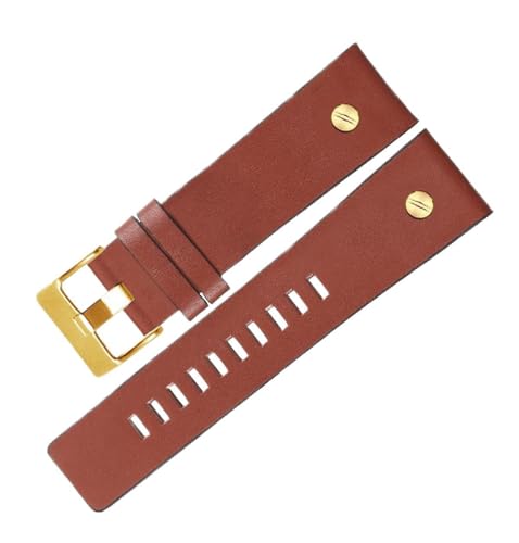 SpaRcz Echtes Leder-Uhrenarmband mit Dornschließe, Herrenuhr-Zubehör, 22-34mm, Farbe 7, 27mm