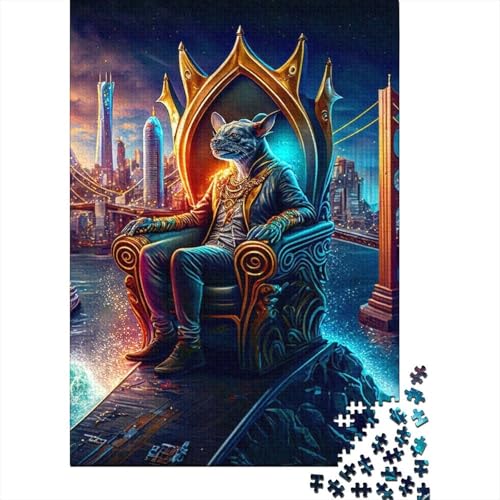 King of Rats Art Puzzle für Erwachsene 1000 Teile Großes Puzzle für Erwachsene Puzzle für Erwachsene Lernspiel Herausforderungsspielzeug (Größe 75x50cm)