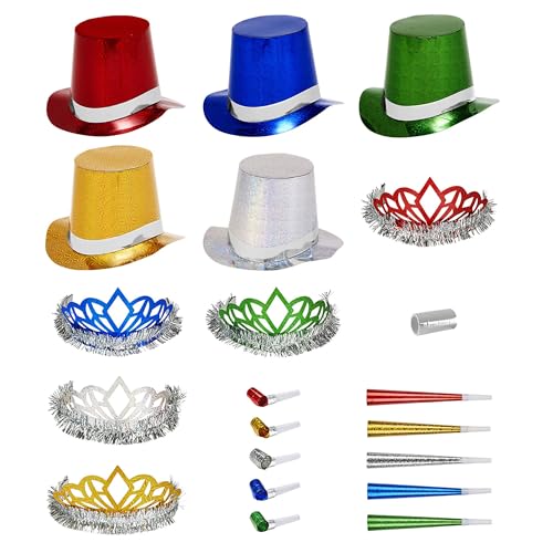 Widmann 6640M - Holografisches Partyset Las Vegas, Bunt, für 10 Personen, Partyzubehör, Accessoire, Karneval, Mottoparty, Silvester