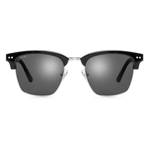 SIROKO - Bronx Metall Sonnenbrille - Schwarz, Schwarz , Einheitsgröße