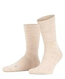 FALKE Unisex Socken Walkie Light U SO Wolle einfarbig 1 Paar, Beige (Sand Melange 4490), 46-48