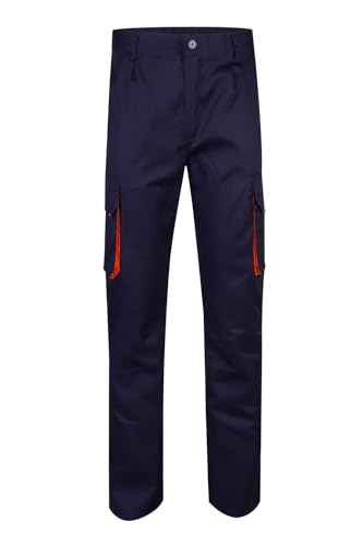 Velilla 103004 - Mehrtaschenhose (Größe 34) Farbe marineblau und orange