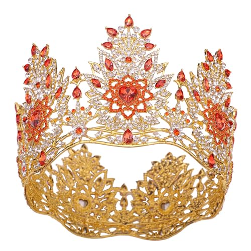 Mllepjdh Modisches Haarband Haarschmuck schimmernde Strasssteine Kronen Hochzeitskleid Accessoires Frauen Kopfbedeckung Ornament